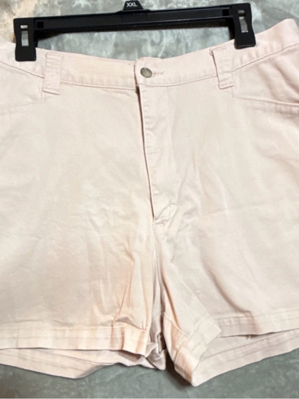 Lee Casuals Women's Pink Cotton Twill Chino Shorts L High Rise‎ 4" Pockets